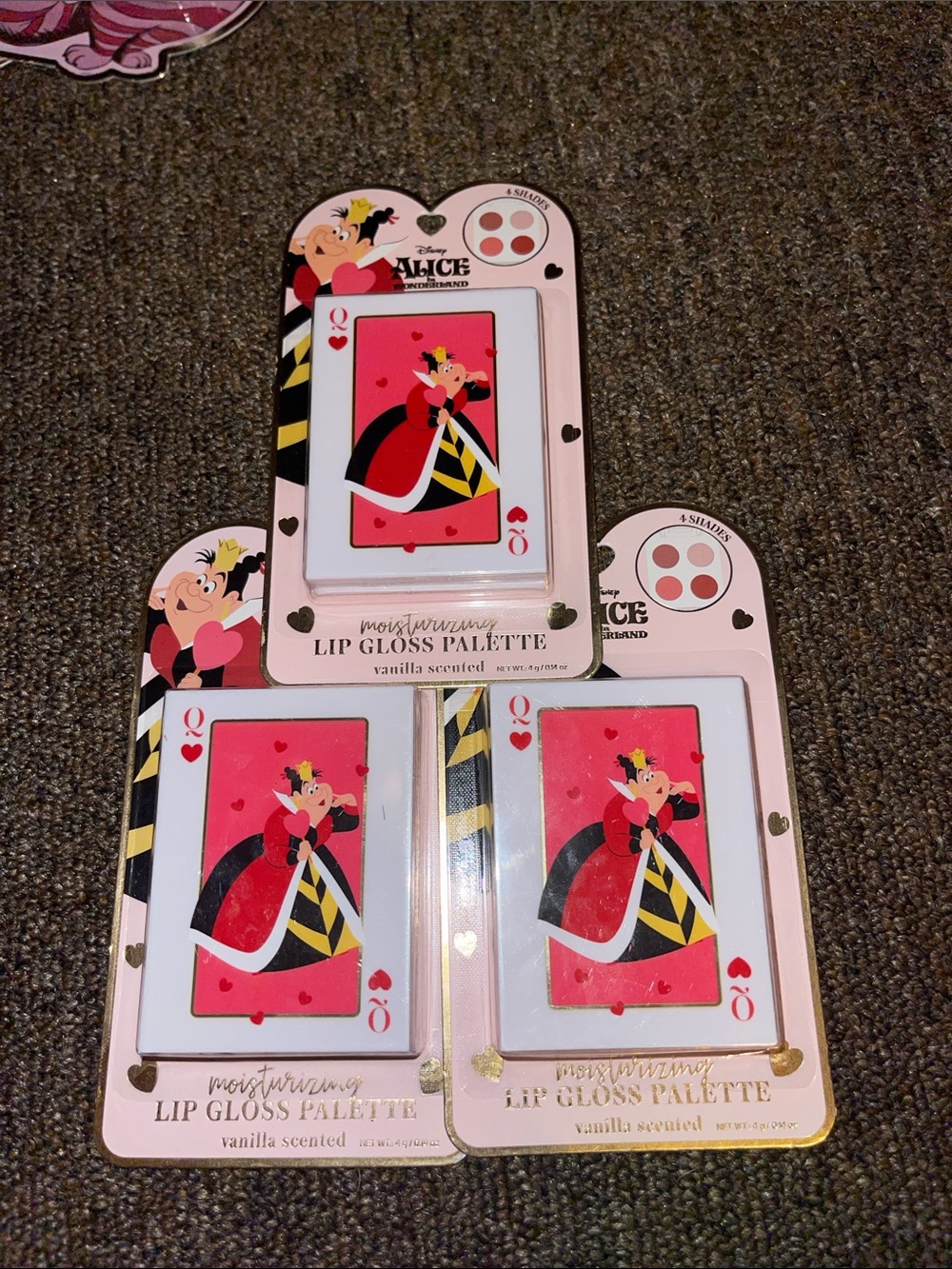 Disney Queen of Hearts Lip Gloss Palette Trio - Pink & Red Accents